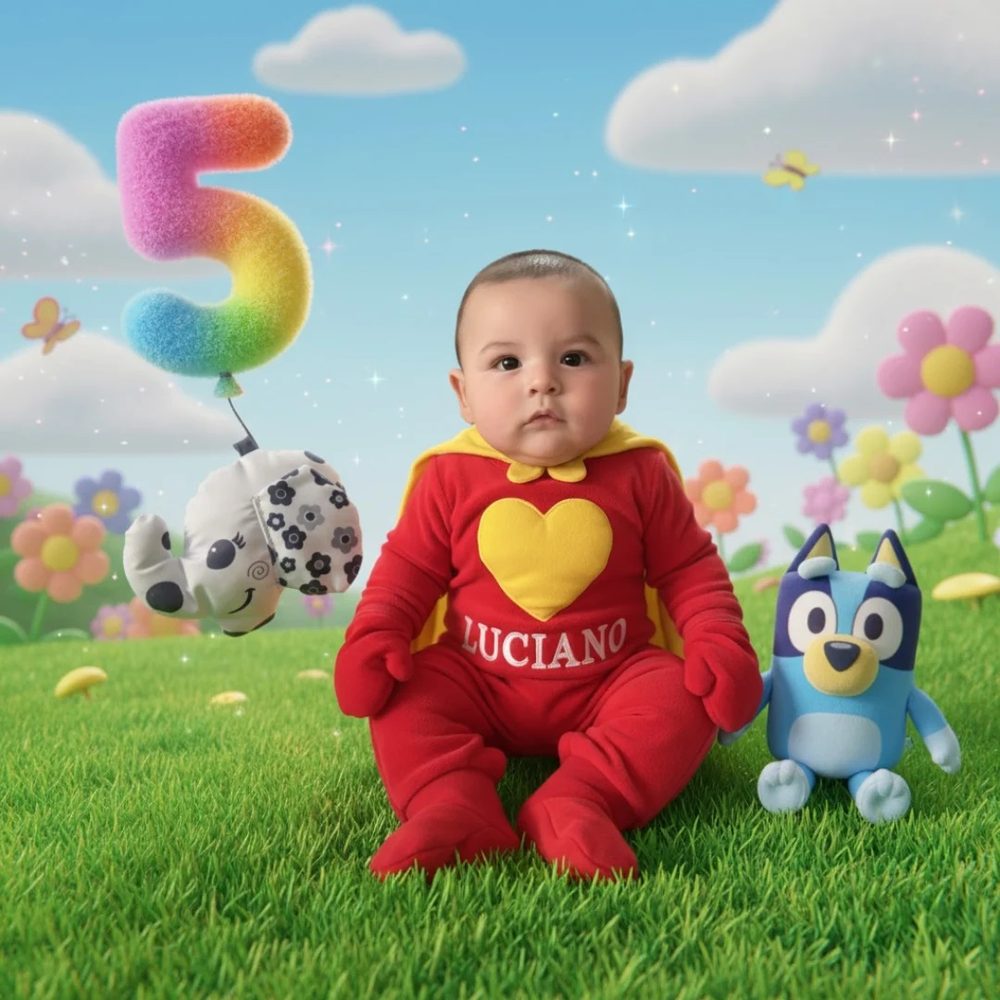 Diseño adaptado a un cumpleaños de 5 meses